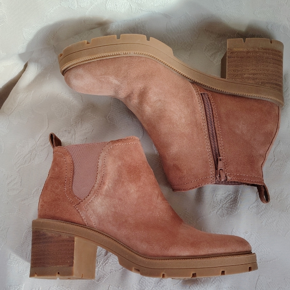 Lucky Brand Sumah Ankle Boots Booties Lug Sole - Picture 10 of 12